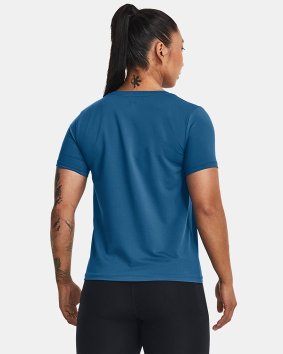 Women's UA Meridian Short Sleeve in Blue image number 1